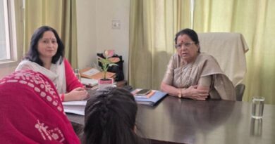 महिला आयोग की अध्यक्ष कुसुम कण्डवाल ने सखी वन स्टॉप सेंटर का किया औचक निरीक्षण